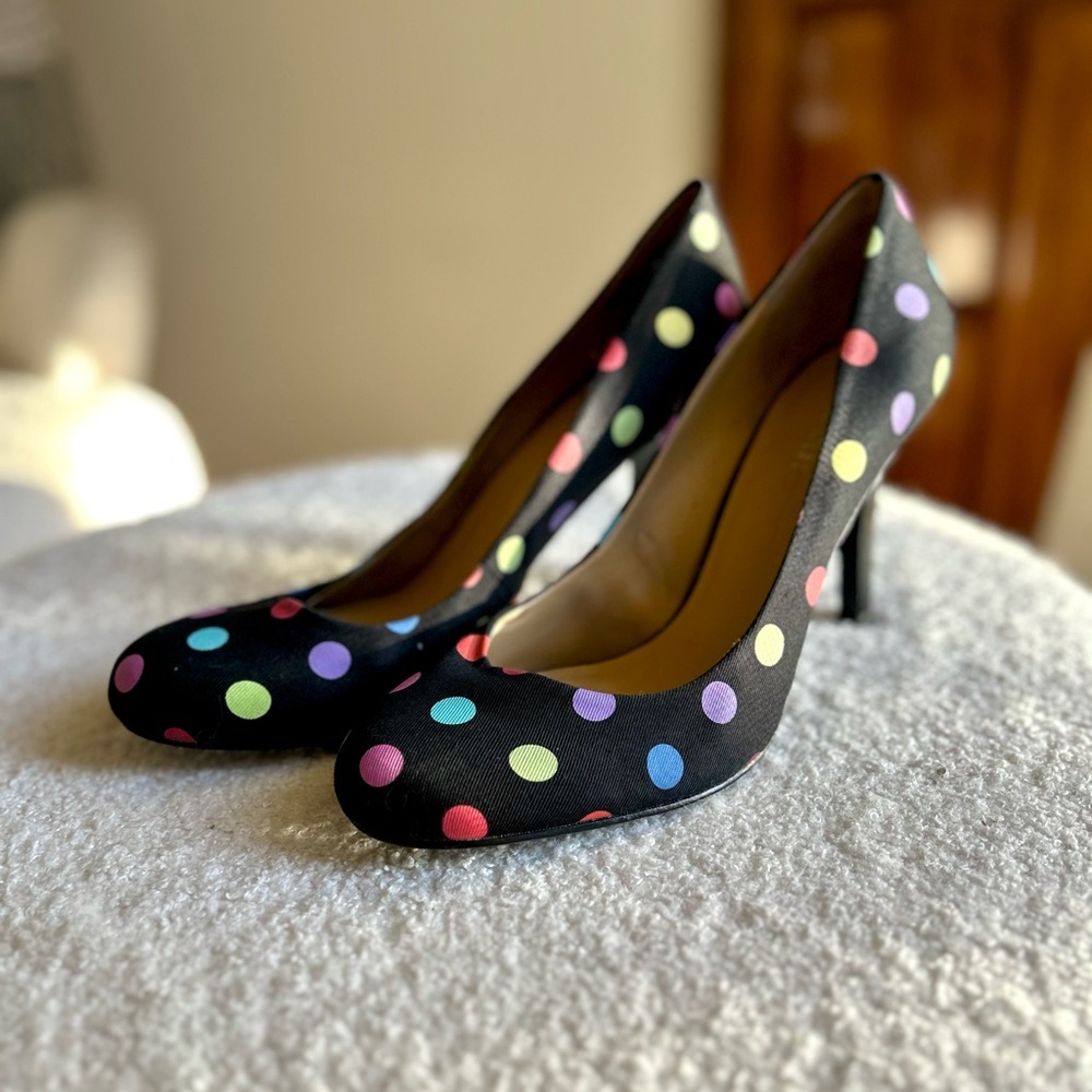 Nine West Multicolor Polka Dot Heels